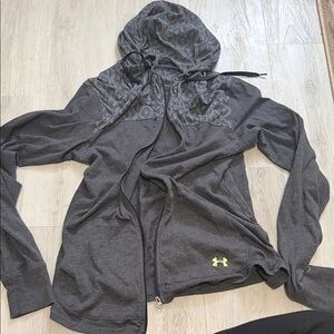 Under Armour Women's Gray light weight zip up Hoodie
